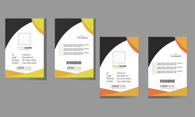 MODERN ABSTRACT PROFESSIONAL ID CARD DESIGN TEMPLATE  - CREATIVE ID CARD - IDENTITY CARD