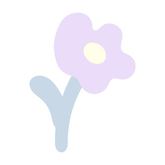 アシンメトリなパープルフラワー⭐︎PNG