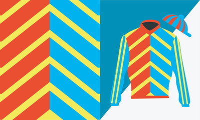 Horse Riding Jockey Silk Shirt Design, Horse Racing Uniform, Vector Jockey Silk Shirt