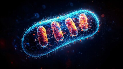Artistic rendering of a bacterial capsule, highlighting its function. Dark background enhances vibrant colors.