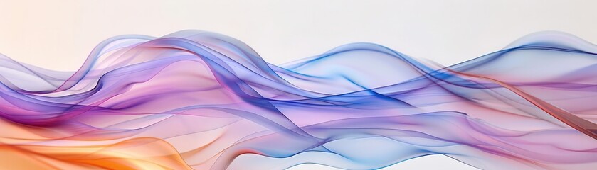 Obraz premium Colorful abstract waves of vibrant hues creating a serene and smooth visual effect suitable for various artistic designs.