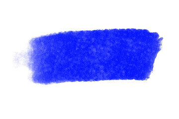 blue brush isolated on white background. blue watercolor.