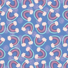 Rainbow abstract seamless pattern 
