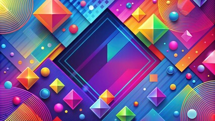 Obraz premium Abstract background with vibrant colors and geometric shapes, abstract,background, vibrant, colors, geometric, shapes