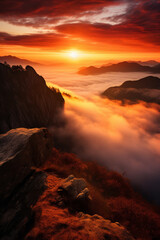 Fototapeta premium sunset in the mountains