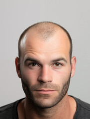 Obraz premium Un homme présentant une calvitie