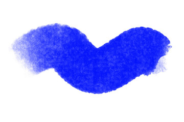 blue brush isolated on white background. blue watercolor.