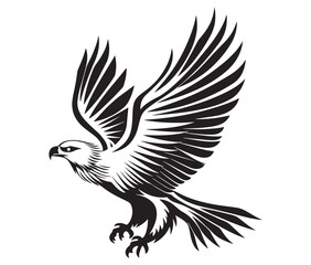  Flying eagle vector illustration