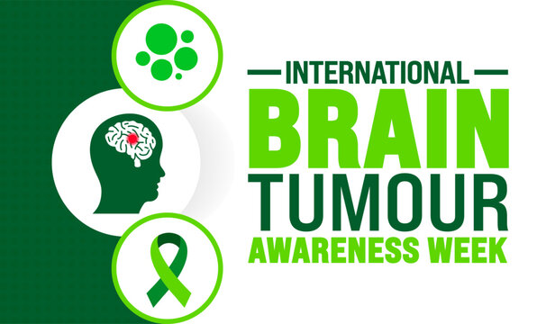 International Brain Tumour Awareness Week background or banner design template is observed every year in October. Holiday concept. Template for card, poster, placard, template. eps 10