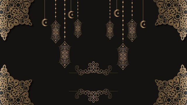 Elegant gold decoration islamic background