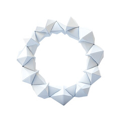 Obraz premium Geometric White Polygonal Circle Design