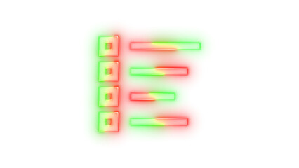 Neon icon all apps symbol green red color transparent background
