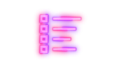 Neon icon all apps symbol pink purple color transparent background