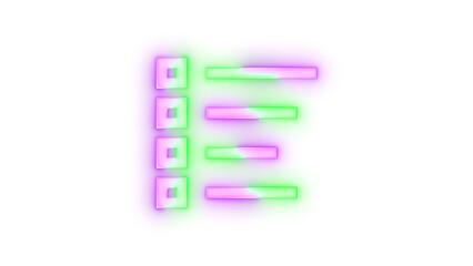 Neon icon all apps symbol purple green color transparent background