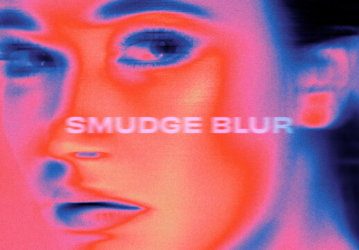 Smudged Blur Image Effect Mockup