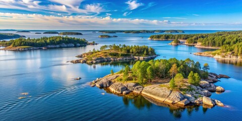 Scenic view of the archipelago in Gulf of Bothnian Bay, Sweden, landscape, archipelago, gulf of bothnian bay, east coast, Sweden