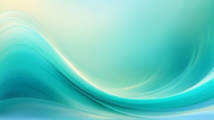 Fototapeta premium Soft and serene abstract wave background with subtle turquoise and light hues
