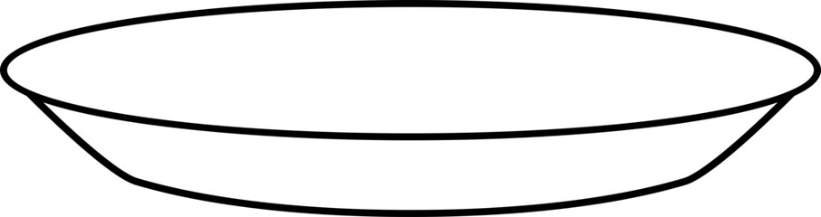 Fruit Plate outline vector