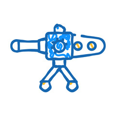 soldering iron for plastic pipes doodle icon sketch vector. soldering iron for plastic pipes sign. isolated symbol illustration