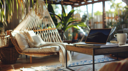 A relaxed lifestyle where work and play are indistinguishable, with every task designed to be enjoyable and fulfilling, blurring the line between productivity and leisure