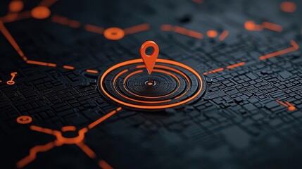 Virtual SEO map highlighting target regions, global marketing strategy, business expansion