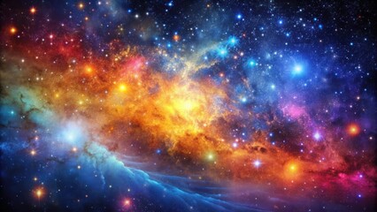 Fototapeta premium Colorful and beautiful galaxy filled with vibrant stars, galaxy, stars, colorful, beautiful, background, space, universe