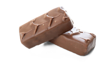 Chocolate bars, sweet candy isolated on transparent background