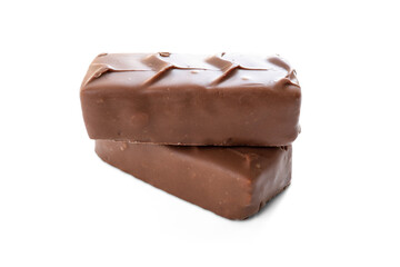 Chocolate bars, sweet candy isolated on transparent background