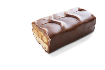 Chocolate bar, sweet candy isolated on transparent background