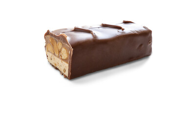 Chocolate bar, sweet candy isolated on transparent background