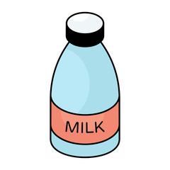 An icon design of milk bottle