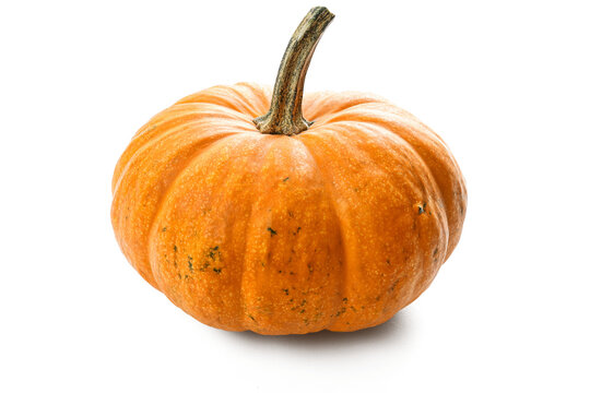 Ripe orange pumpkin isolated on transparent background