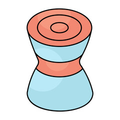 A flat design icon of haybale 