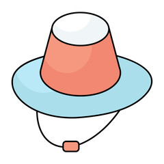 An icon design of farmer hat, headwear accessory 