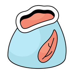 Unique design icon of eco bag