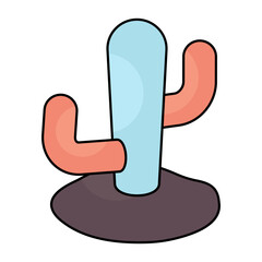 Obraz premium A colored design icon of cactus 