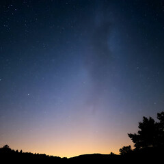 The beautiful shining stars in the night sky