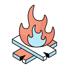 Perfect design icon of fireplace 