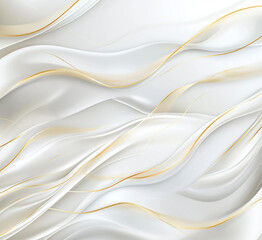 Obraz premium Abstract Light Gray Background with Gold Lines on White Paper, Web Poster, Banner, Placard. AI generation.