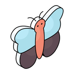 An icon design of butterfly
