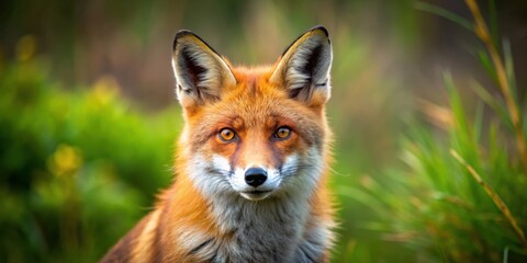 Obraz premium Close-up of a red fox (vulpes vulpes) in its natural habitat