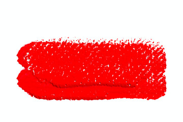 red brush isolated on white background. red watercolor.