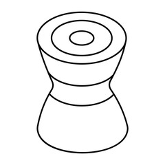 A flat design icon of haybale 