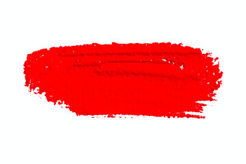 red brush isolated on white background. red watercolor.