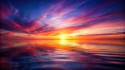 Abstract water background with red purple sunset or sunrise