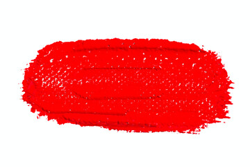 red brush isolated on white background. red watercolor.