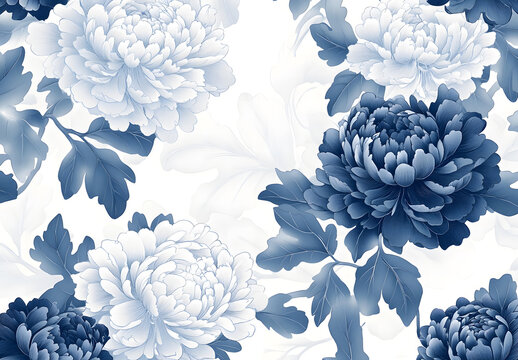 Blue Floral Pattern Design