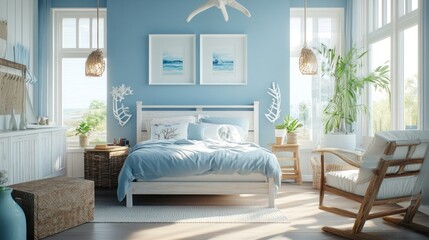 Coastal Bedroom Interior Design