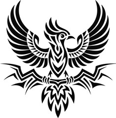 Bird tattoo vector image