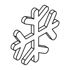 Modern design icon of snowflake 